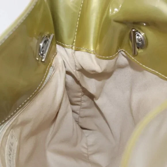 CHANEL COCO Mark Chain Shoulder Bag Patent leather Gold CC Auth 152287 - Picture 10 of 16